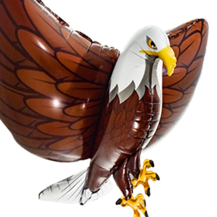 2Pcs Giant 3D Eagle Hawk Foil Balloons, Self Seal, Helium or Air Inflatable for Zoo Theme Birthday Party Decorations