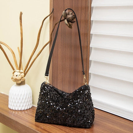 Ladies' banquet, wedding, party dual-use crossbody bag, shining multi-purpose hand-held crossbody bag