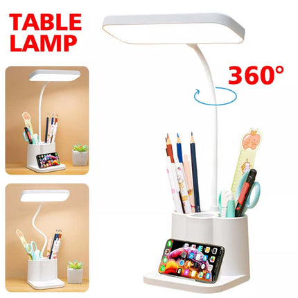 LED Desk Light Dimmable Touch Sensor Table Bedside Reading Lamp USB Rechargeable