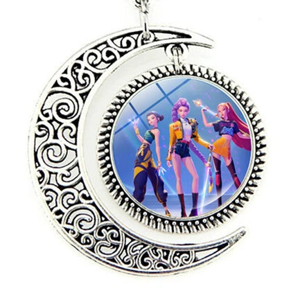 K-POP Devil Hunter Necklace, Essential for Trendy People, Dark Style Sweater Chain, Korean Wave Retro Accessories