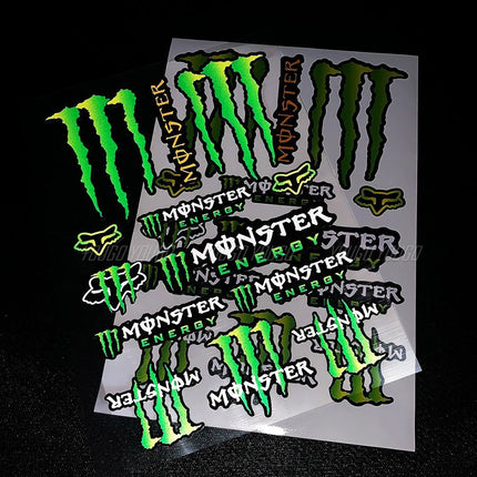 2 Whole Sheets Motorbike Car Helmet Decals, DIY Random Bike Stickers