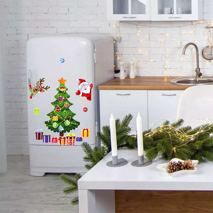 Christmas Santa Fridge Magnetic Sticker Refrigerator Sticker For Home Kitchen