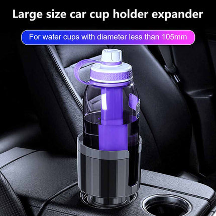 Car Cup Holder Expander Adapter for Bottles & Big Drinks Stable For Under 105mm