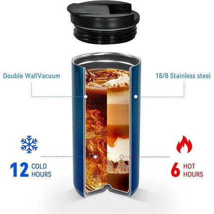 550ml Thermal Travel Coffee Mug Cup Hot Warm Insulated Drinks Thermal Thermos Flask