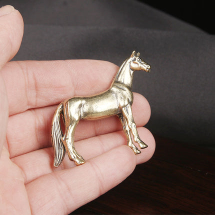 Mini Horse Statue – Year of Horse Figurine for Home Desktop Decor & Tea Pet
