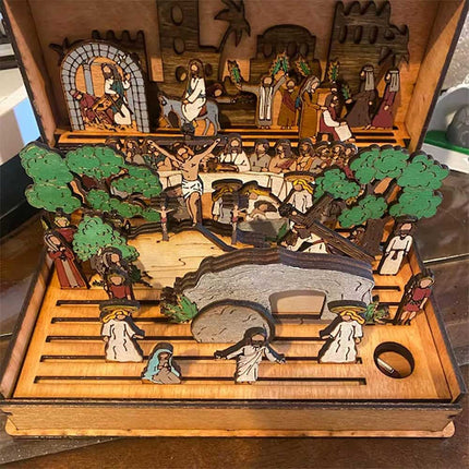 Family Easter Holy Week Gift,Resurrection Scene Decor,Holy Week Keepsake Gift