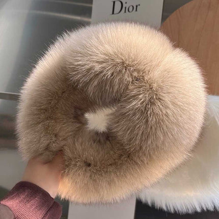 Warm Real Fox Fur Earmuffs - Full Coverage Earflap Headband for Cold Weather