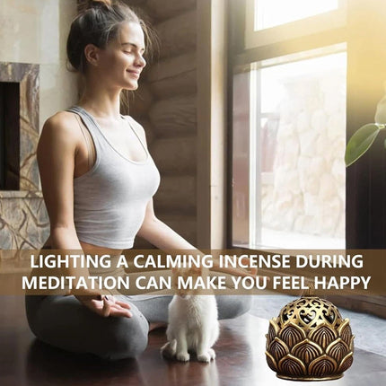 2X Small Lotus Incense Holder - Suitable for Stick Incense & Cone Incense