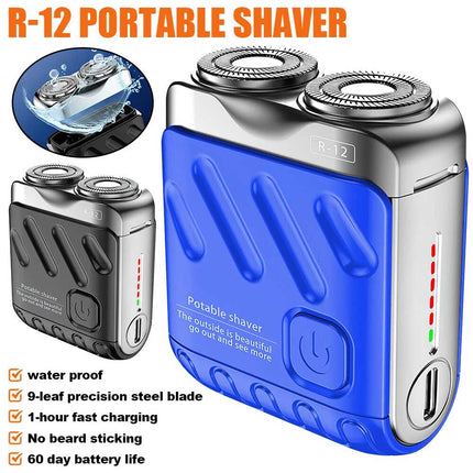 Ultra Clean Double Head Razor Washable Mini Shaving Electric Shaver Beard