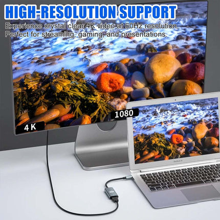 USB 3.1 Type-C to 4K 60Hz HDMI Adapter Converter Cable for Laptop Tablet TV