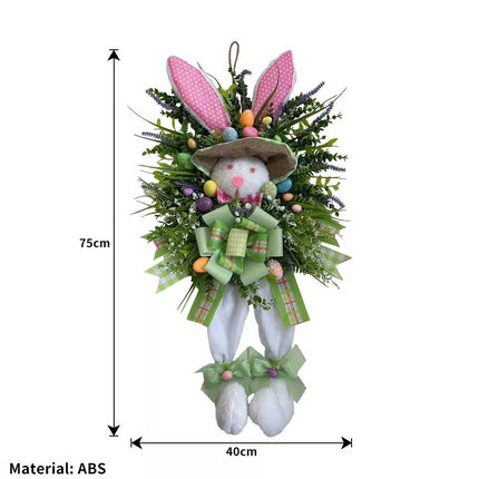 Easter Bunny Rabbit Wreath Decor Front door Party Decor Wedding Decor Spring