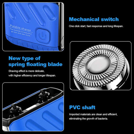 Ultra Clean Double Head Razor Washable Mini Shaving Electric Shaver Beard