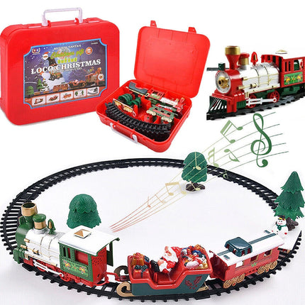 Christmas Tree Train Set - Musical Track with Lights & Santa Decor