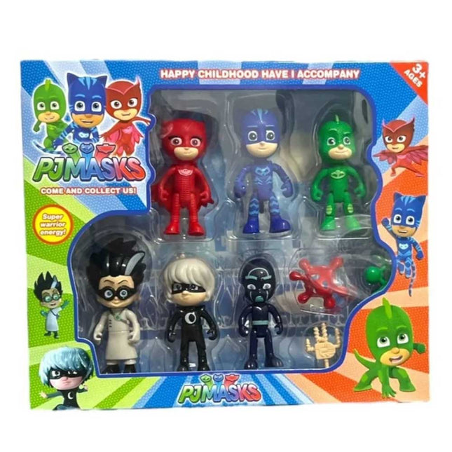 Pj Masks 9pcs Action Figures & Accessories Gift Box Set New Kids