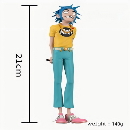 Virtual Band Character Resin Collectible Figure, Hand-Painted Statue with Signature Instrument, Premium Display Piece for Fans