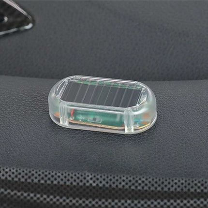 2-Pack Car Solar Dummy Alarm Light Anti-Theft LED Flashing Warning Security Light for Night Use