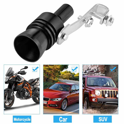 2PC XL Aluminum Car Turbo Sound Whistle, Exhaust Roar Simulator