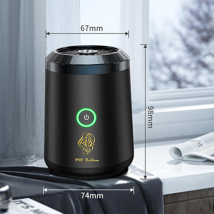 Mini Electric Incense Burner Portable Rechargeable USB Bakhoor Aroma Diffuser for Home Decoration