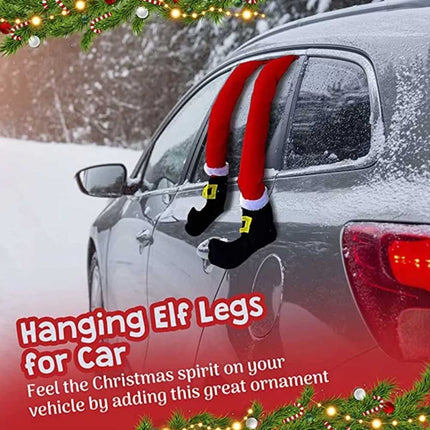 Christmas Auto Truck Santa Elf Legs Car Hanging Decor Stuffed Xmas Ornaments