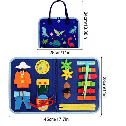 Blue Montessori Busy Board Intelligence Learning Toy Sensory Board Toy