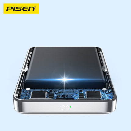 PISEN Magnetic Wireless Power Bank, 10000mAh Capacity, 30W Fast Charge, CCC Certified