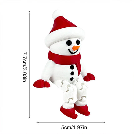 2PCS Printed Christmas Snowman Decoration – Flexible Festive Tabletop Decor, Ideal Xmas Gift for Festive Home Styling