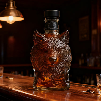 Unique Animal Head Glass Whiskey & Wine Decanter Bottle