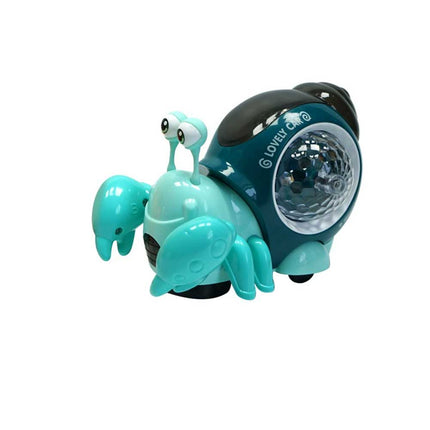 Electric Music Crawling Crab Baby Toy LED Light Up Kids Toddler Interactive Toys