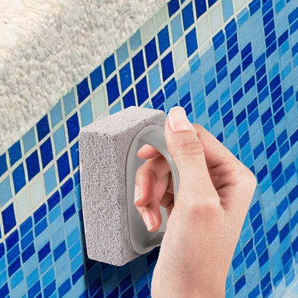 1 Piece Pumice Stone Cleaning Block with Handle for Swimming Pools, Spas and Tiles