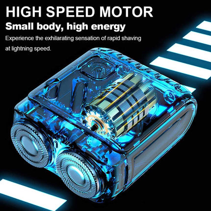 Ultra Clean Double Head Razor Washable Mini Shaving Electric Shaver Beard