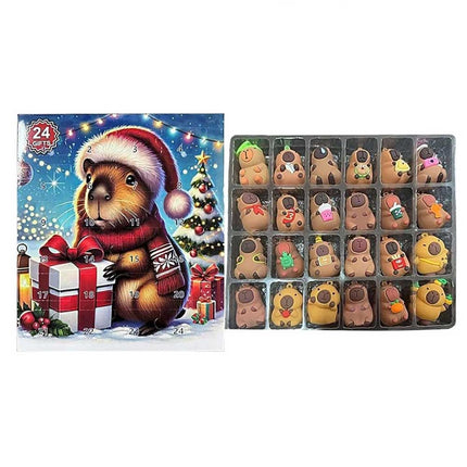 Capybara 2025 Advent Calendar - 24 Days Christmas Countdown Toys Playset for Festive Fun