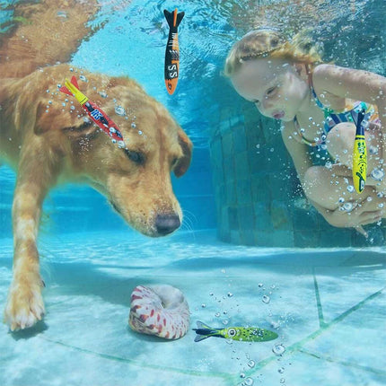 19pcs Kids Underwater Diving Toys Dive Ring and Seaweeds Swimming Pool Toy Game