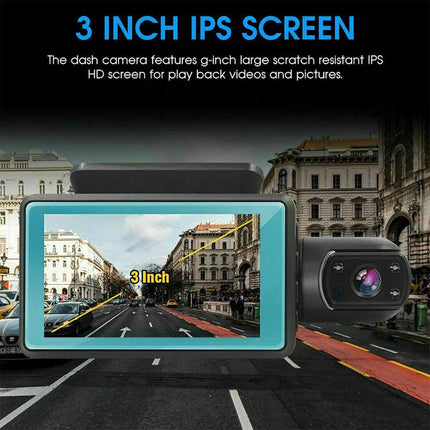 1080P Dual Lens Car Dash Cam Video Recorder G Sensor DVR Front and Rear Camera