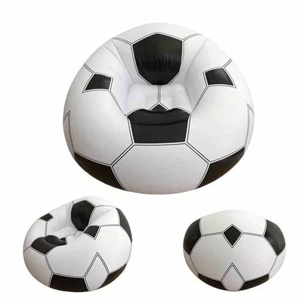 Waterproof PVC Inflatable Chair, Football Style Indoor Outdoor Sofa