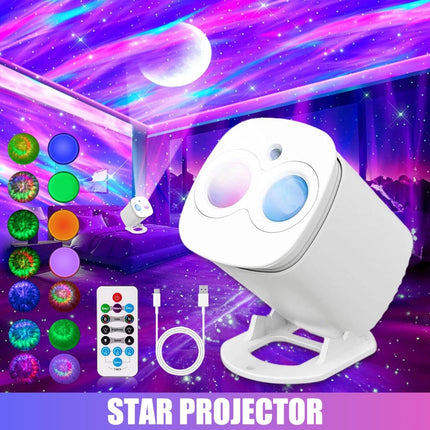Smart Nebula Galaxy Projector LED Star Night Light - Ceiling & Wall Projection Lamp for Bedroom Decor