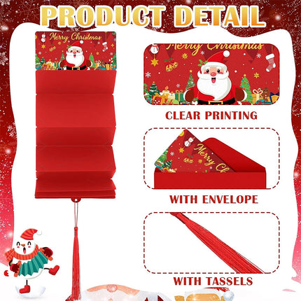6X Christmas Money Wallet Envelopes - Cash, Card & Voucher Holder with 10 Slots for Gift Giving