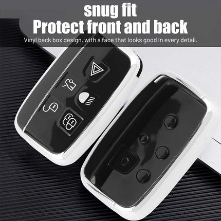 Car Key Case Fob Shell Cover + Keyring For Range Rover Sport Evoque Jaguar