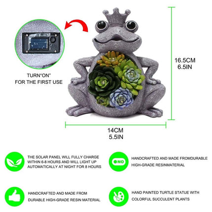 Light-Up Fantasy Frog Garden Ornament - Solar Powered Outdoor Decor