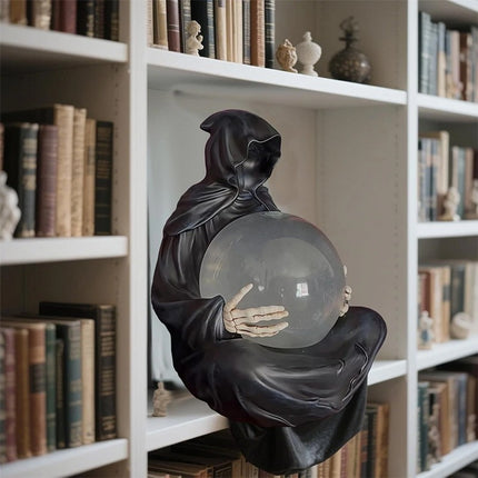 The Death God's Crystal Balls LED Light Grim Reaper Water Globe Halloween Decor