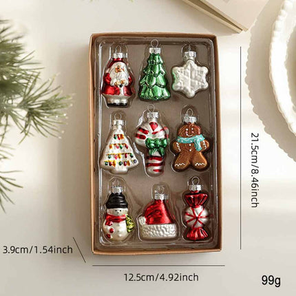 Christmas Tree Bauble Ornament Set, Assorted Hanging Xmas Baubles for Home, Party & Holiday Festive Decoration