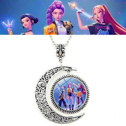 K-POP Devil Hunter Necklace, Essential for Trendy People, Dark Style Sweater Chain, Korean Wave Retro Accessories
