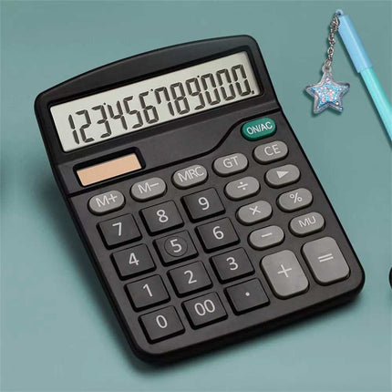 Solar Electronic Desk Calculator Extra Large Display Business Battery 12 Digit
