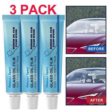 3PCS/Set Car Glass Oil Film Cleaner Removal Cream Windshield Spot Remover