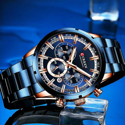 Men's Military Style Wristwatch, Calendar Display Silicone Strap Sports Watch for Boys 8355