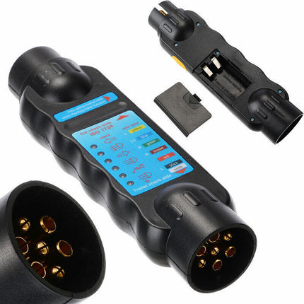 7 Pin Towing Trailer Tow Bar Caravan Light Wiring Circuit Tester Plug Socket