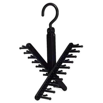 Adjustable 360 Rotating Scarf 20 Tie Rack Belt Home Hanger Holder Compact NEW