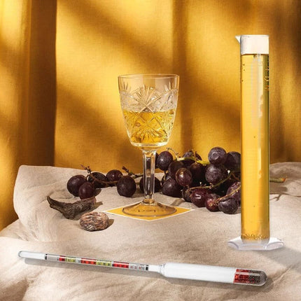 One Set Triple Scale Alcohol Hydrometer and Test Jar for Home Brew Wine