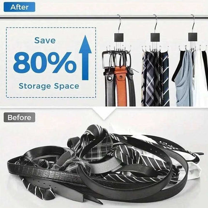 2pcs Hanger Belt Organizer Rack, Space-Saving Closet Organizer Hooks for Home