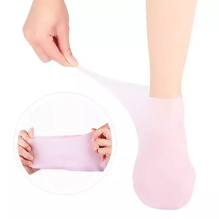 2Pairs Silicone Foot Care Socks Moisturizing Gel Socks Elastic Cracked Skin Care