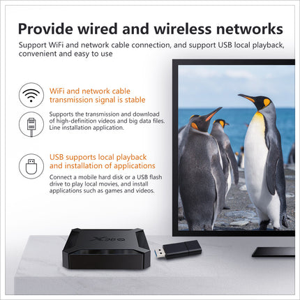 X96Q Android TV Box Allwinner H313 Single WiFi Android 10.0 4K HD Media Player Set-Top Box